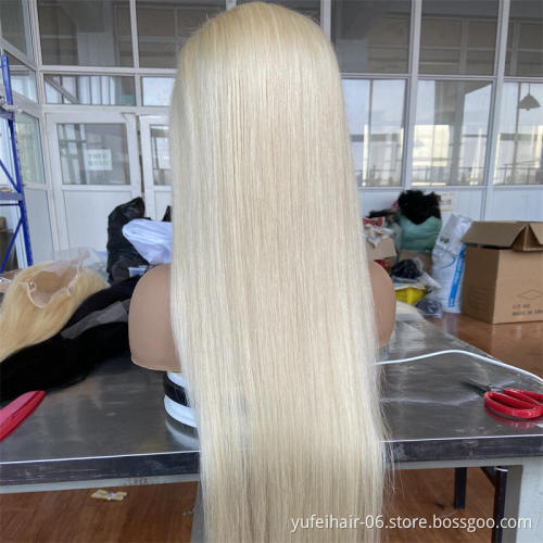 Wholesale 613 Blonde Wig,HD Lace Front Cuticle Aligned Brazilian Human Hair Wigs,Straight 613 Swiss Lace Wigs With Baby Hair